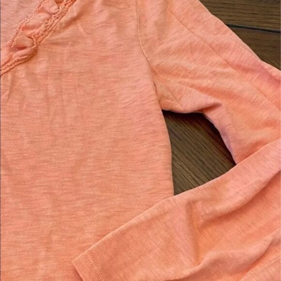 J. Crew Coral Ruffle Knit Top Medium - Picture 5 of 9